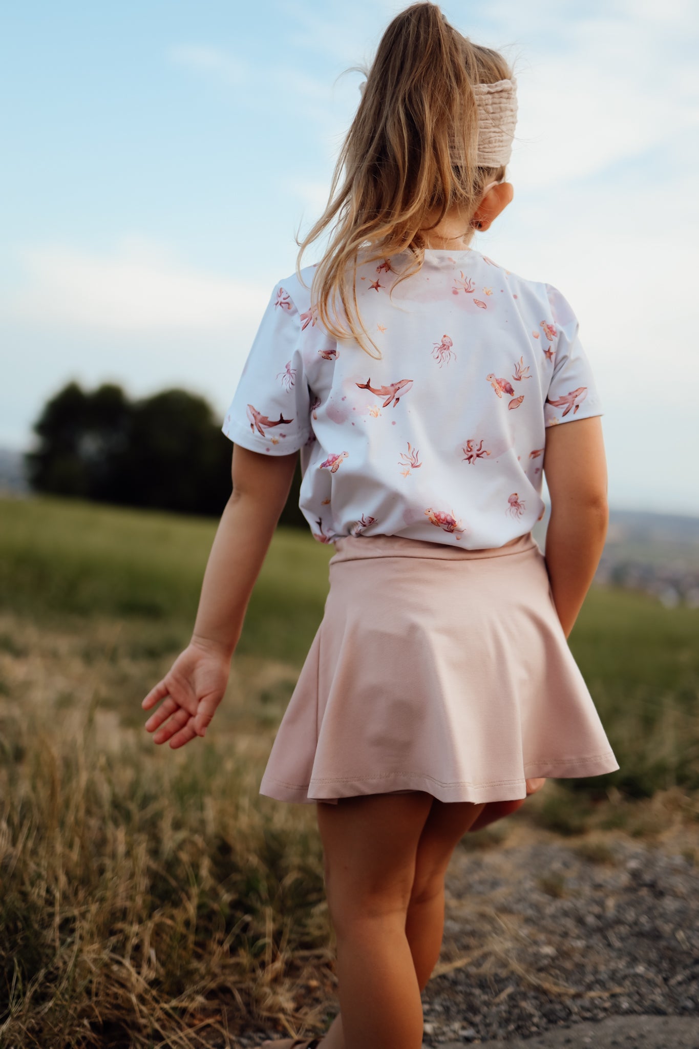 Hosenrock für mädchen, rosa-nude