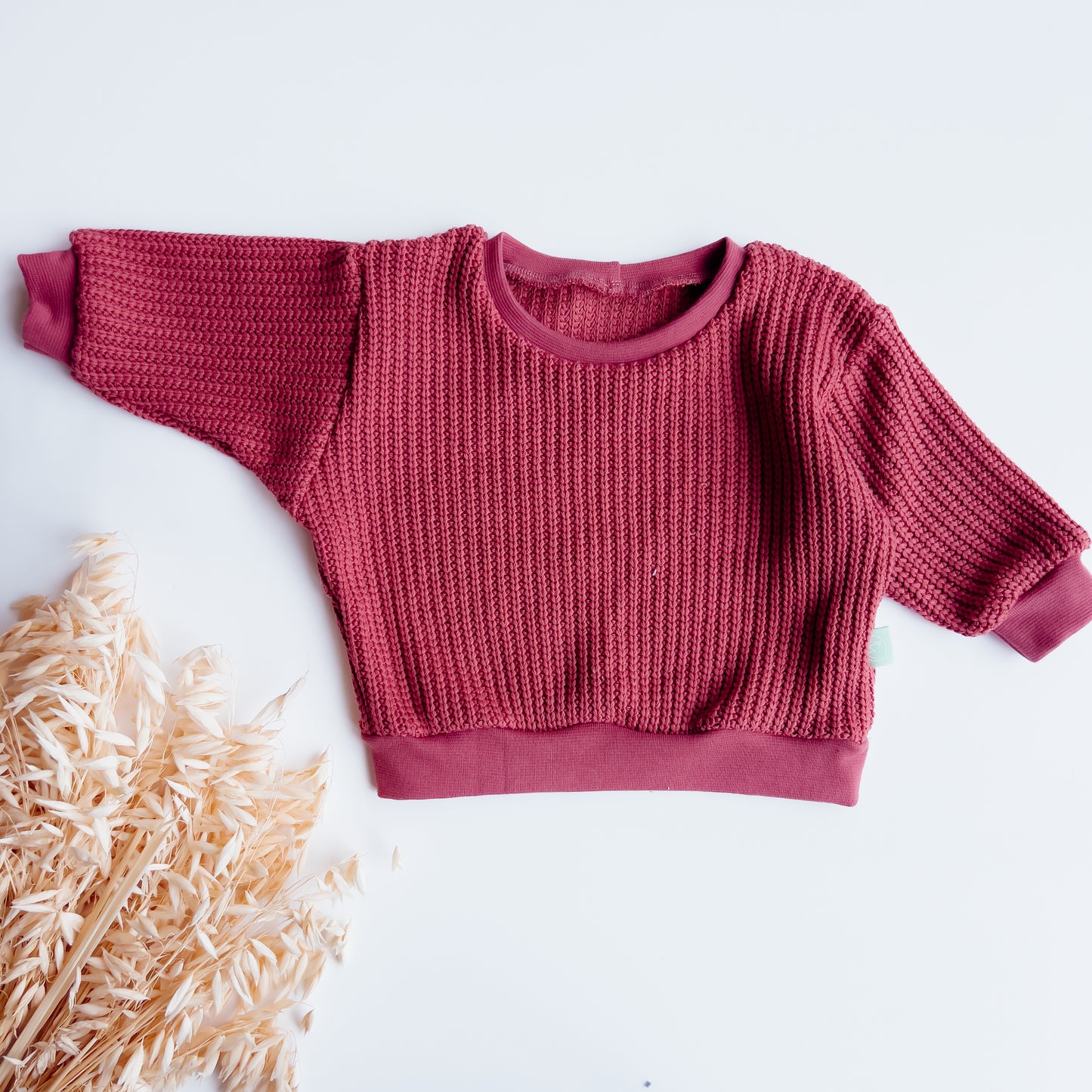 Pullover Lounge Knit, Himbeere