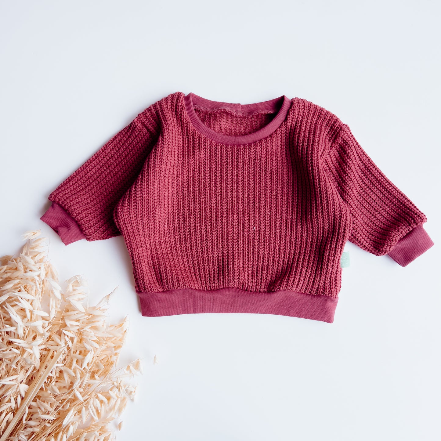 Pullover Lounge Knit, Himbeere
