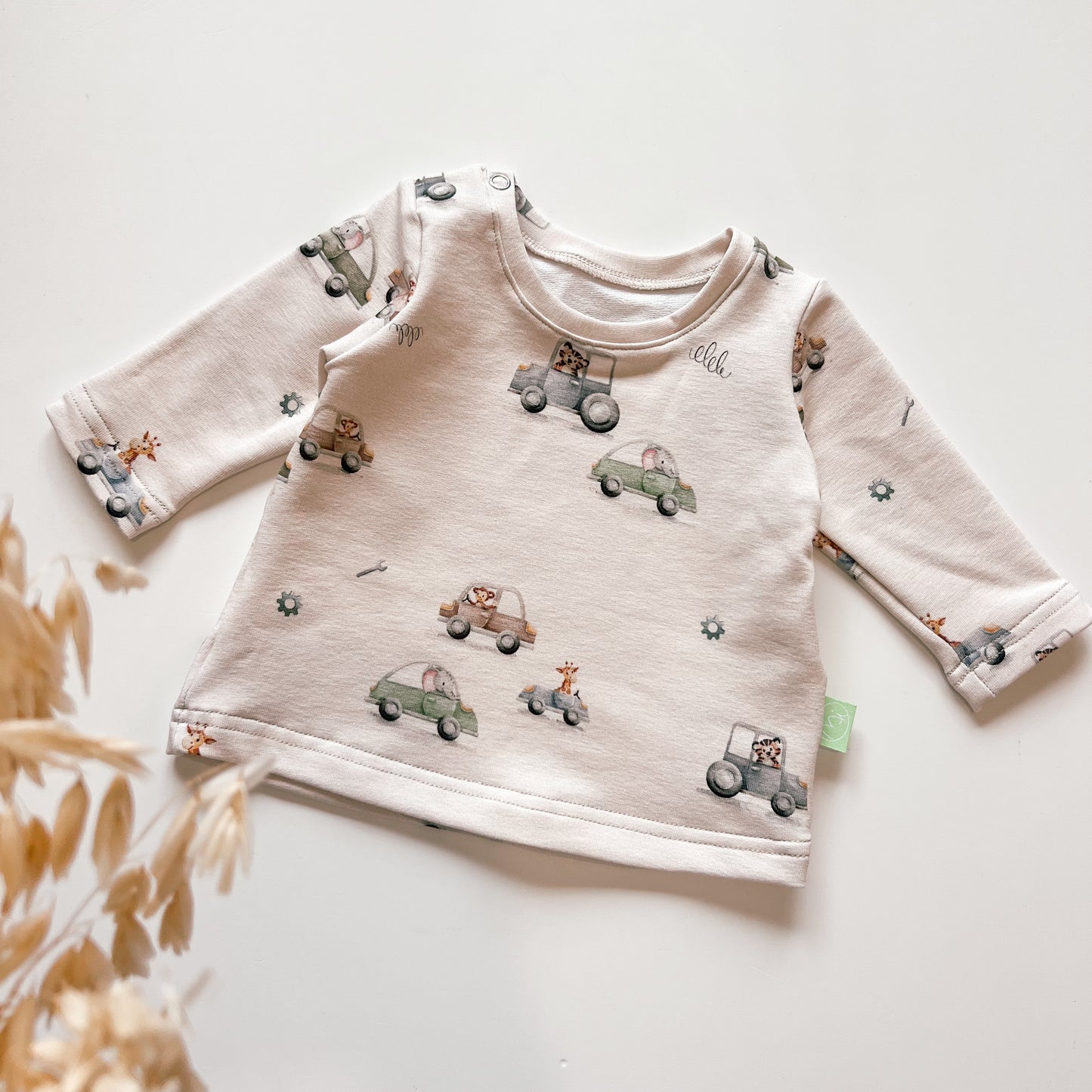 Langarmshirt für Baby und Kinder, Autos