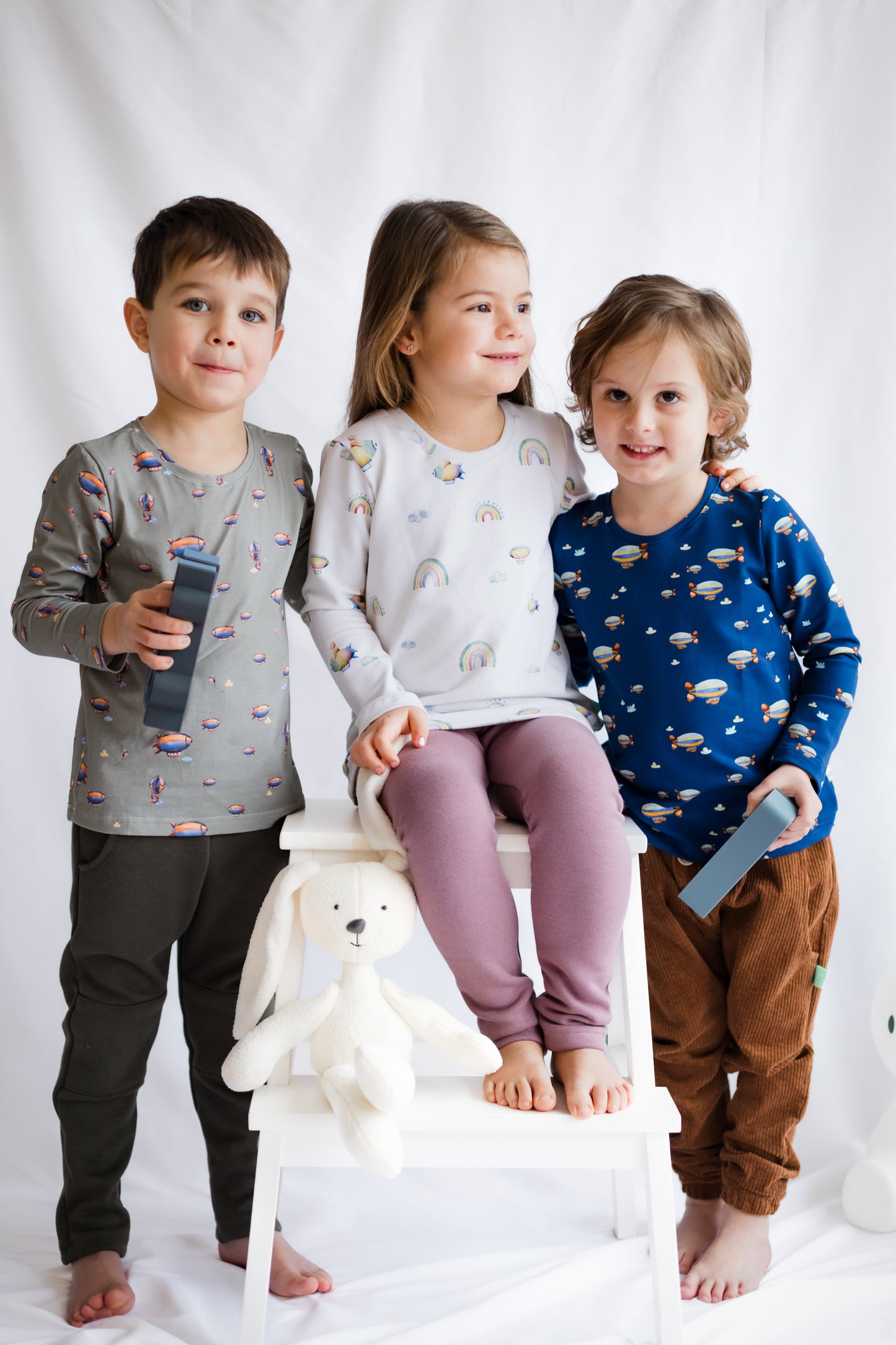 Langarmshirt für Baby und Kinder, Zeppelin Bär
