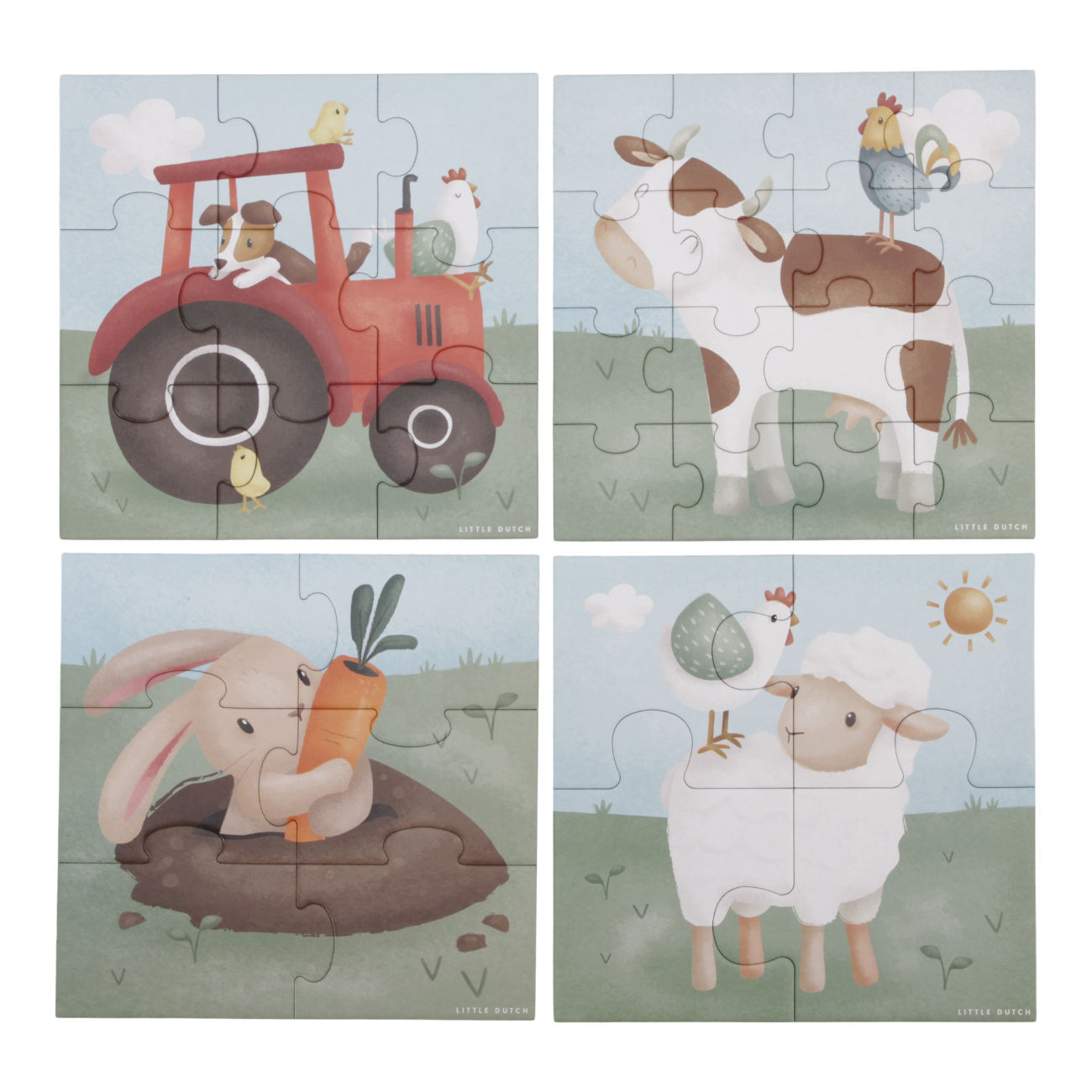4-in-1 Puzzle-Set Little Farm | Little Dutch