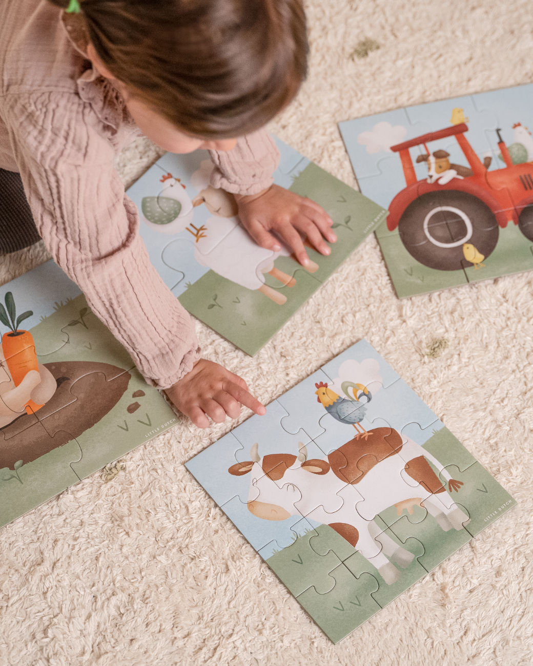 4-in-1 Puzzle-Set Little Farm | Little Dutch