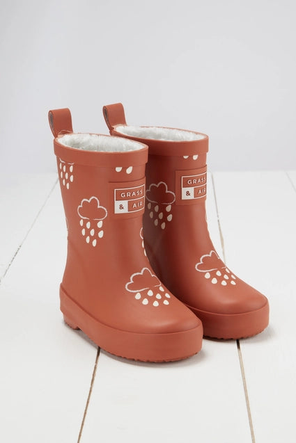 Winter-Gummistiefel für Kinder mit Farbwechsel, Burnt Orange