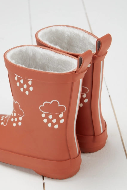 Winter-Gummistiefel für Kinder mit Farbwechsel, Burnt Orange