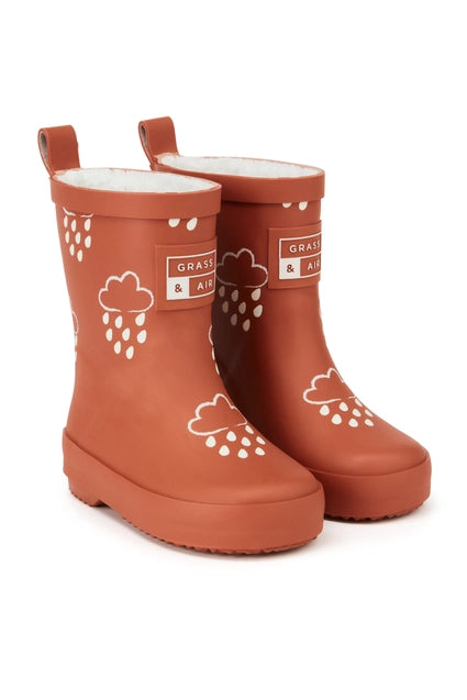 Winter-Gummistiefel für Kinder mit Farbwechsel, Burnt Orange