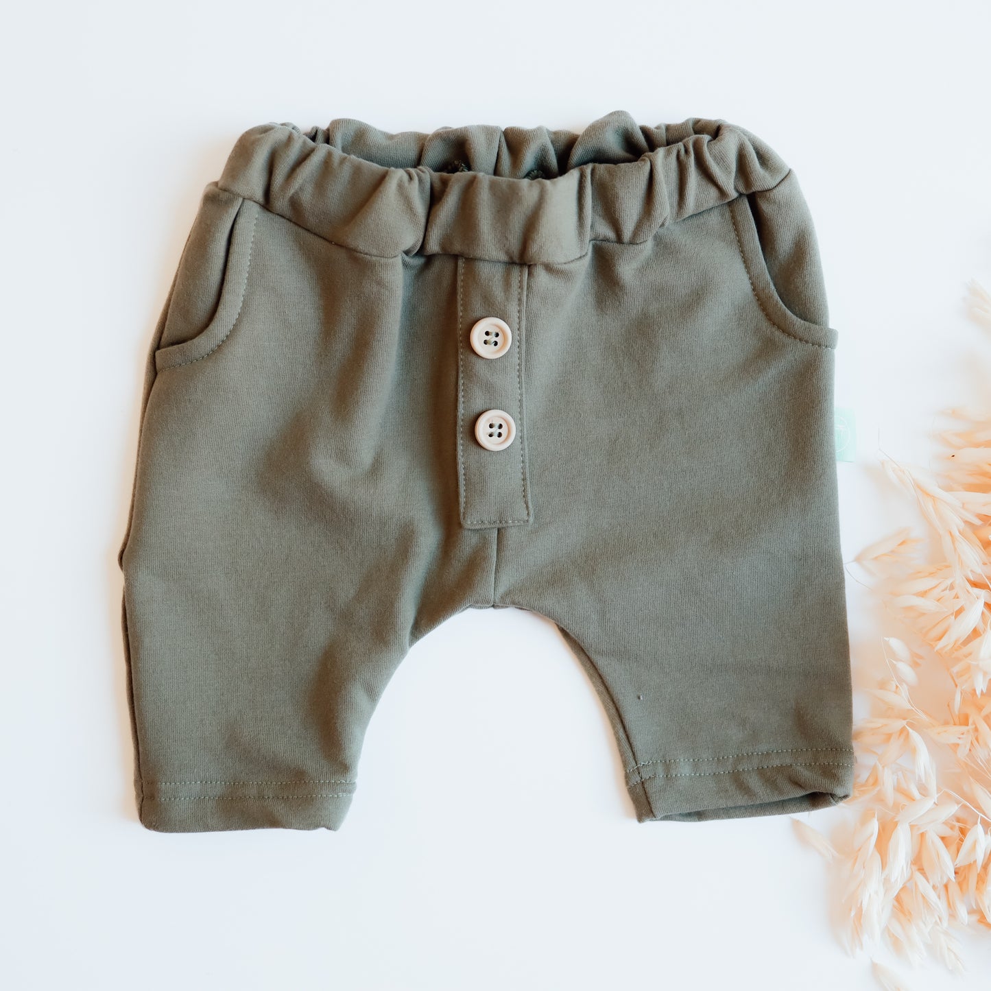 Lounge-Hose für Baby und Kind in Olive