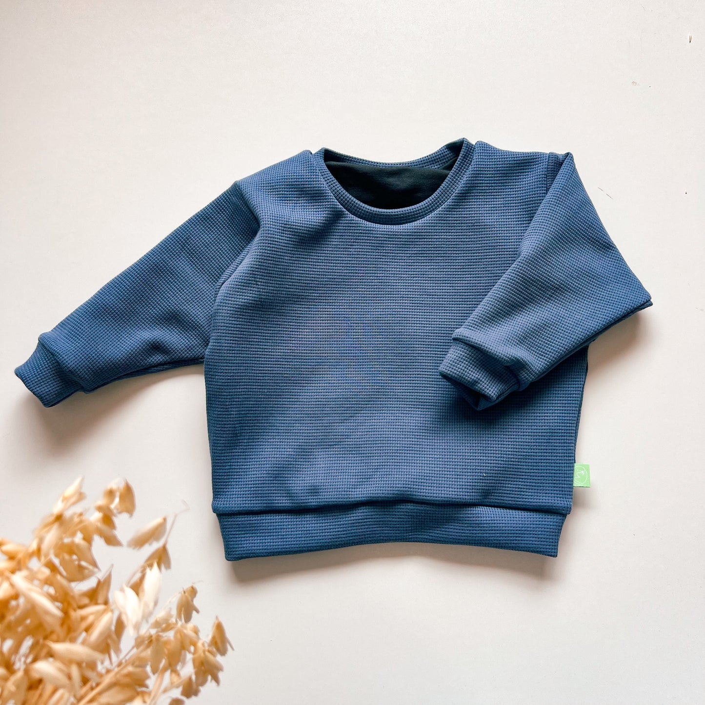 Wendbarer Pullover aus Bio-Stoff – Halloween Blau