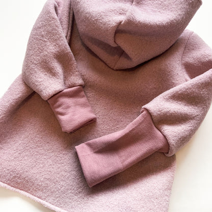 Montessori Walkjacke in Rosa, magnetischen Reißverschluss