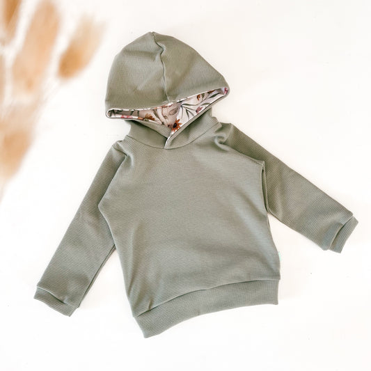 Hoodie Mint & Blumen für Baby und Kind