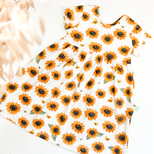 Sonnenblumenkleid für Mädchen