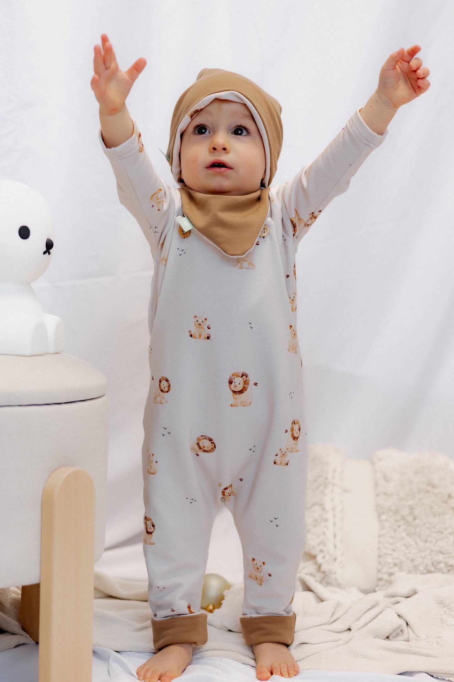 Wendbares Baby-Set aus Bio-Stoff - Löwen