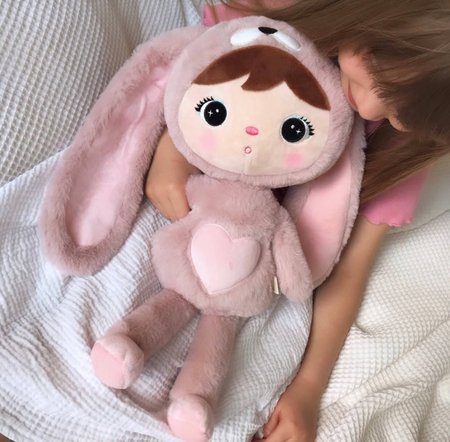 Metoo Bunny doll old pink 70 cm